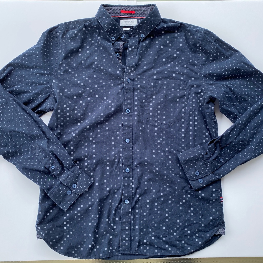 Cactus Man (Ricky Singh) Slim Fit Button Down Long Sleeve Button Down Shirt L